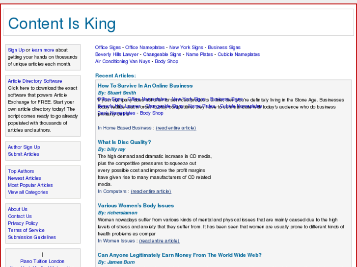www.freecontentisking.com