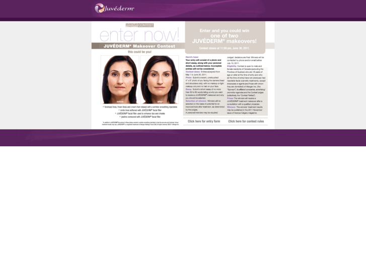 www.juvedermcontest.ca