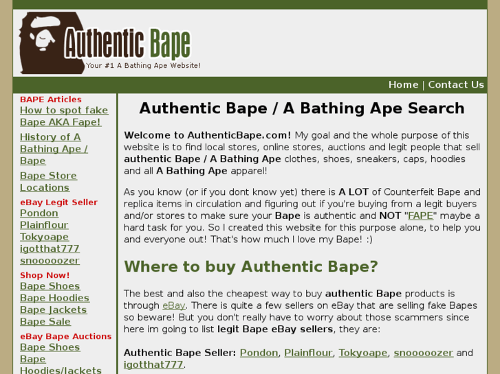 www.authenticbape.com