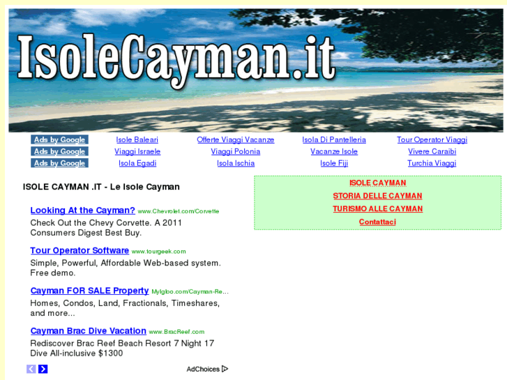 www.isolecayman.it