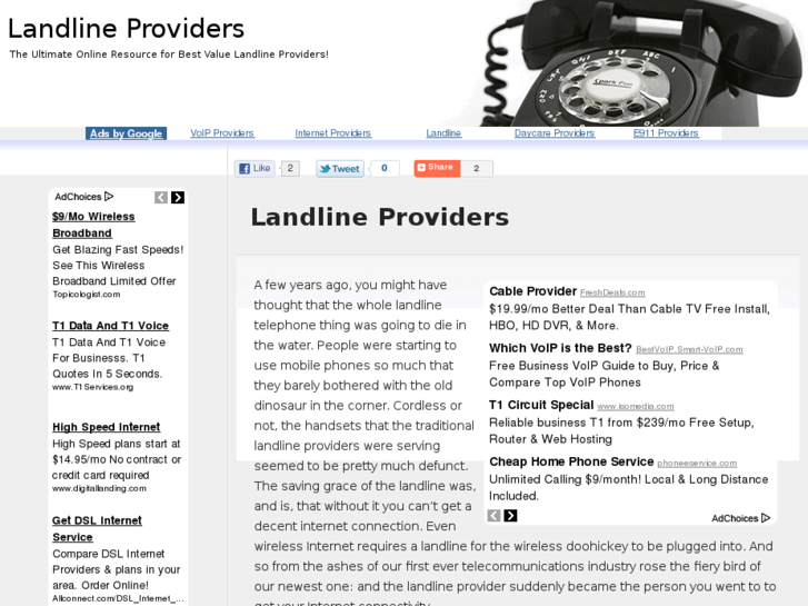 www.landlineproviders.net