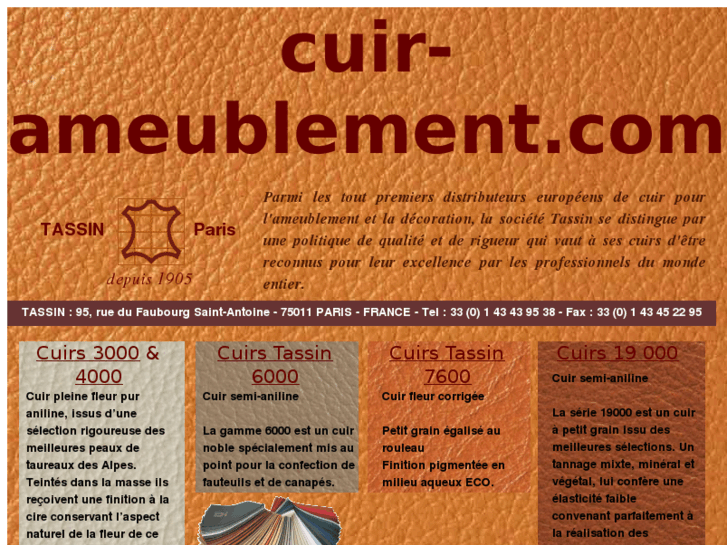 www.cuir-ameublement.com