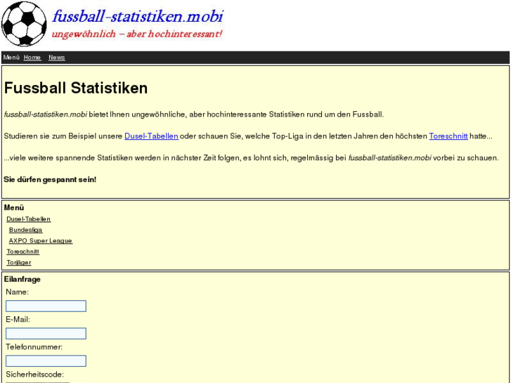 www.fussball-statistiken.mobi