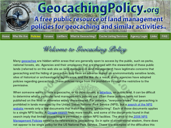 www.geocachingpolicy.net