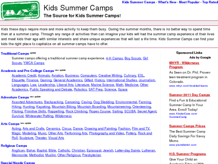 www.kids-summer-camps.net