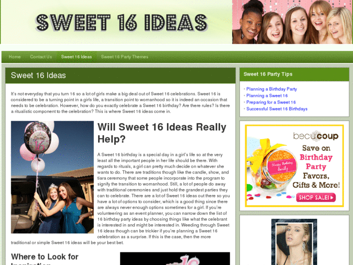 www.sweet16ideas.net