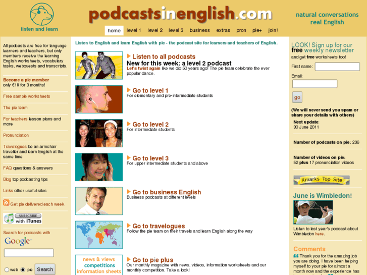 www.podcastsinenglish.com