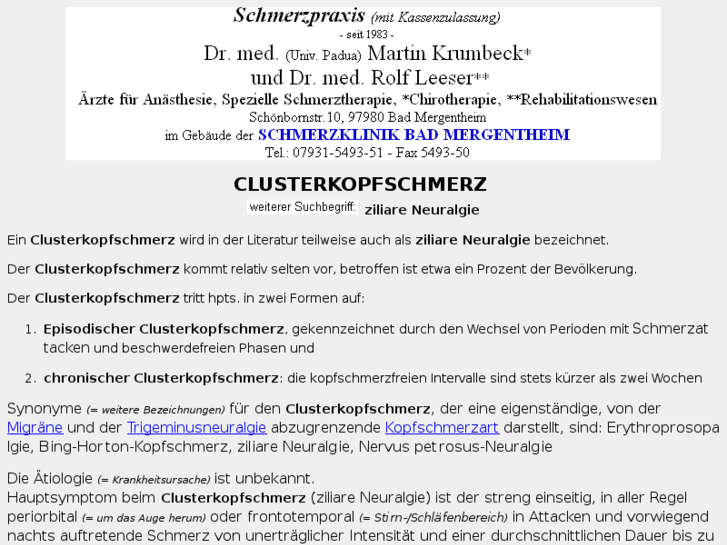 www.cluster-kopf-schmerz.de