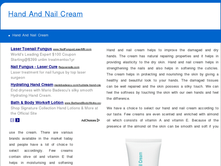 www.handandnailcream.com