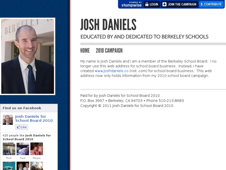 www.electjoshdaniels.com