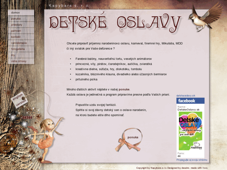 www.detskeoslavy.sk