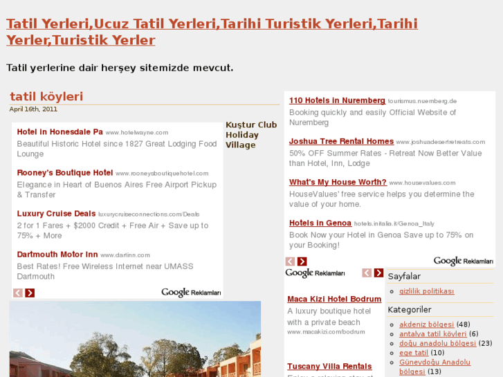 www.tatilyerlerin.com