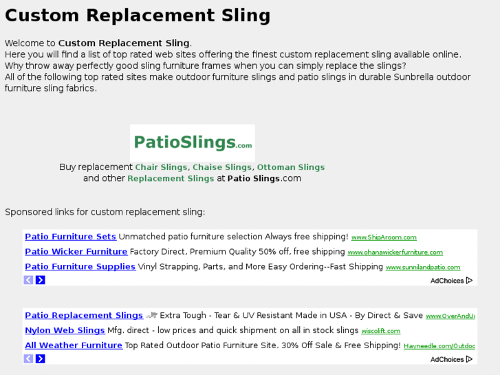 www.customreplacementsling.com