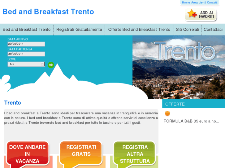 www.bedandbreakfasttrento.it