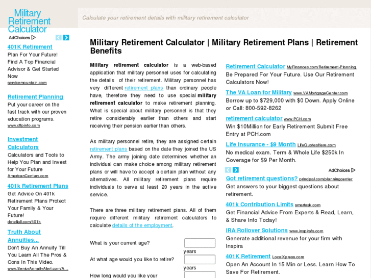 www.militaryretirementcalculators.com