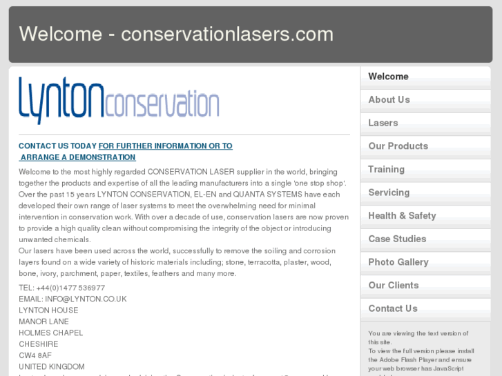 www.conservationlasers.com