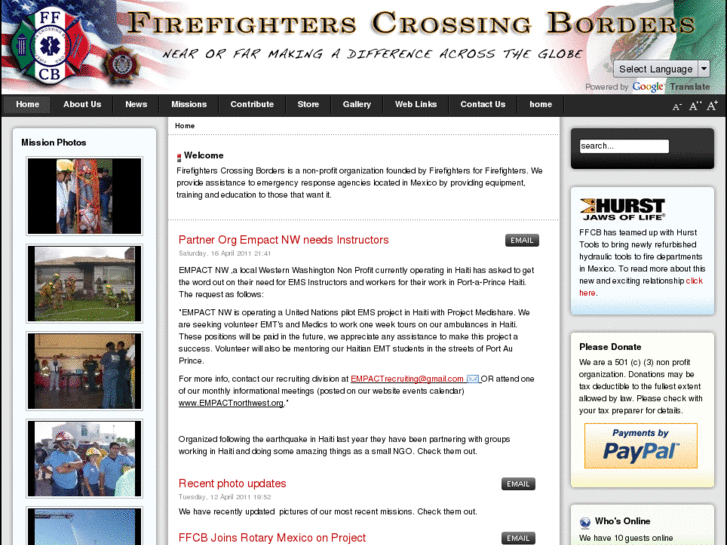 www.firefighterscrossingborders.net