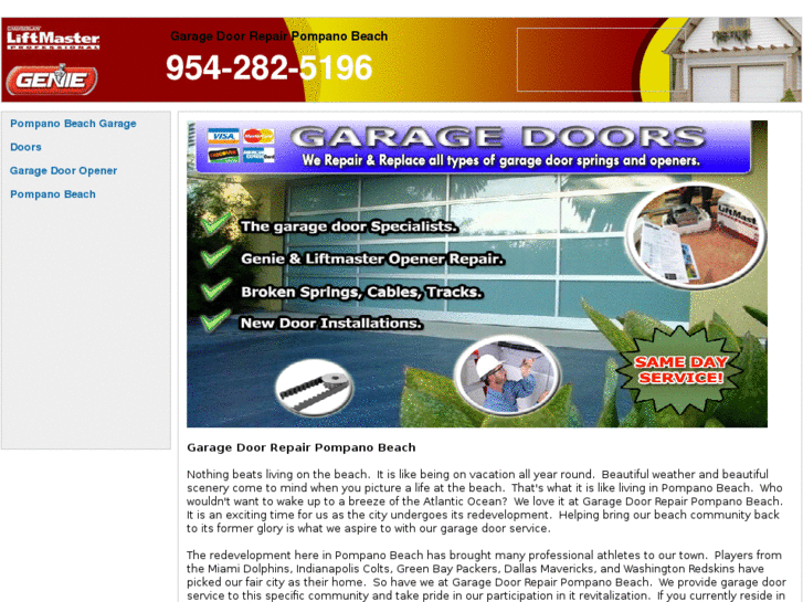 www.garagedoorrepairpompanobeach.com