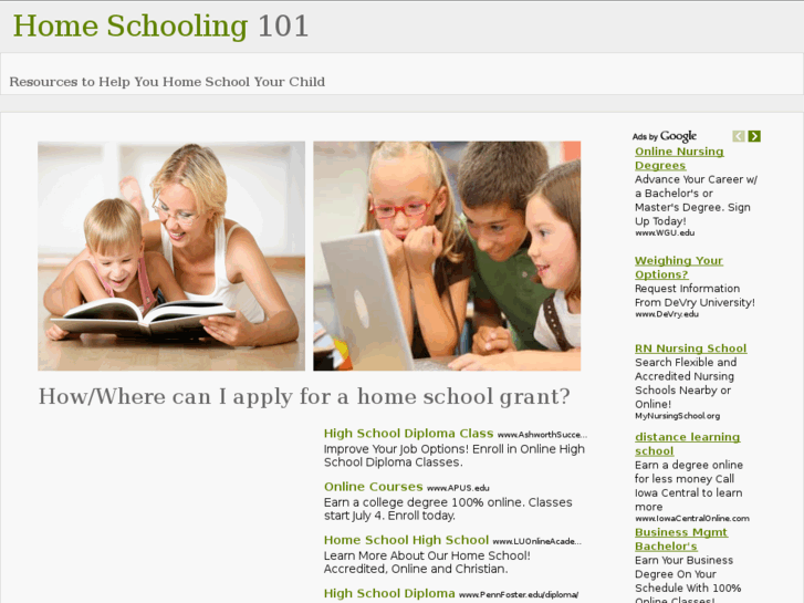 www.homeschooling101.org