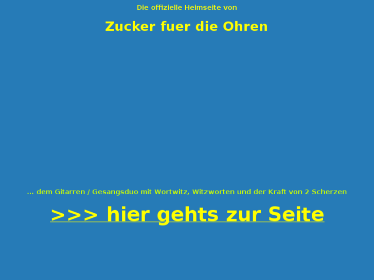 www.zuckerfuerdieohren.de