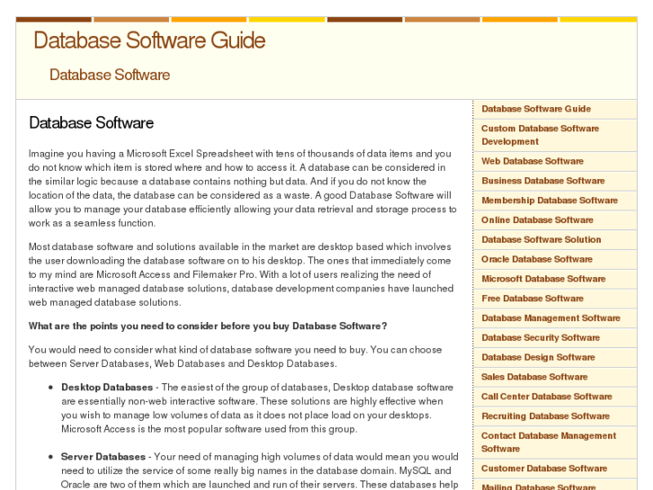 www.databasesoftwareguide.com