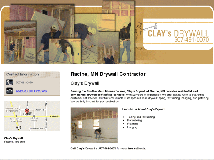 www.claysdrywallandtaping.com