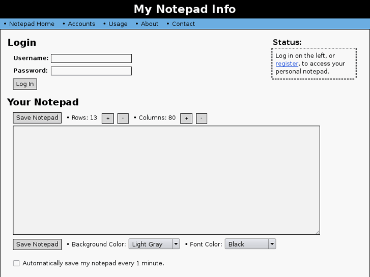 www.mynotepad.org
