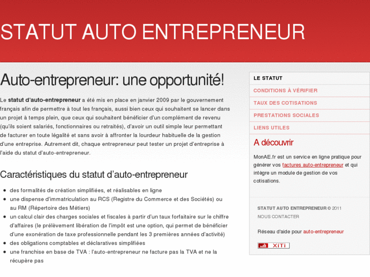 www.statutdautoentrepreneur.com