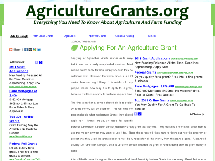 www.agriculturegrants.org