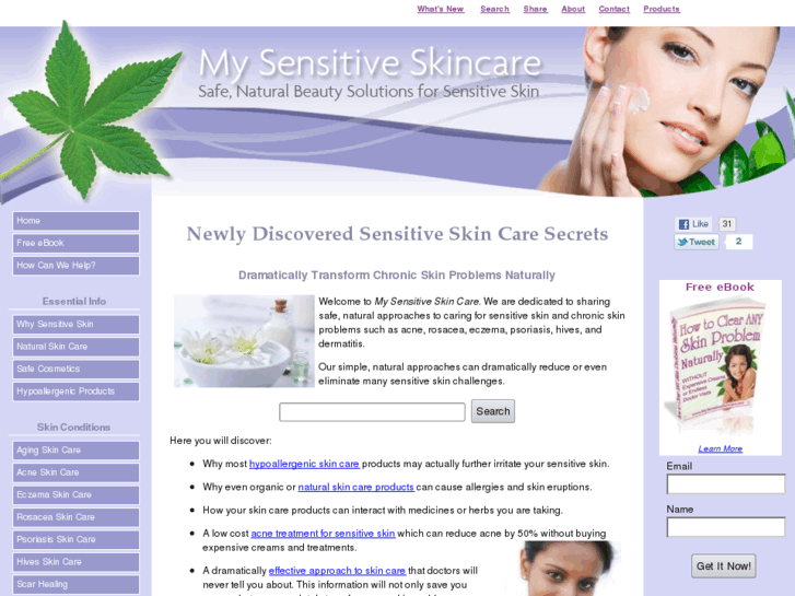 www.mysensitiveskincare.com