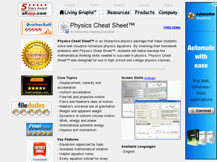www.physicscheatsheet.com