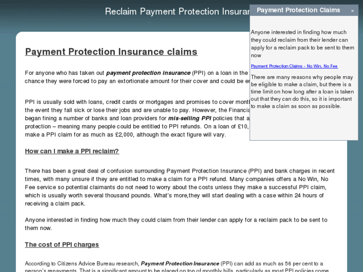 www.reclaimpaymentprotectioninsurance.info