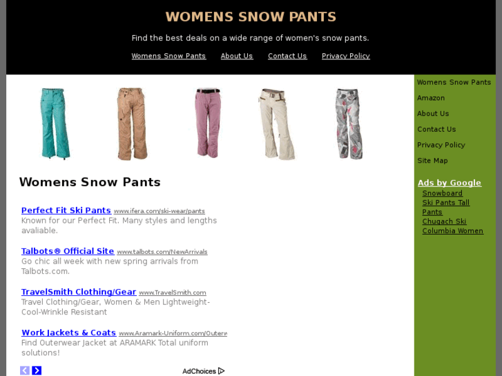 www.womenssnowpants.net