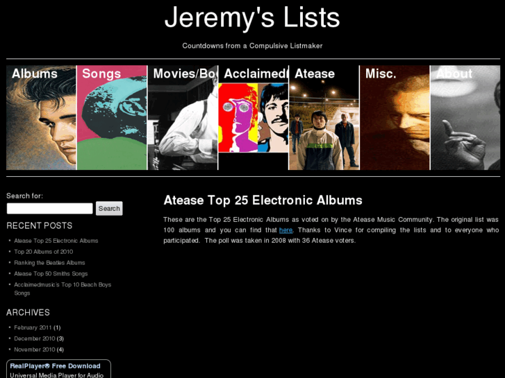 www.jeremyslists.info