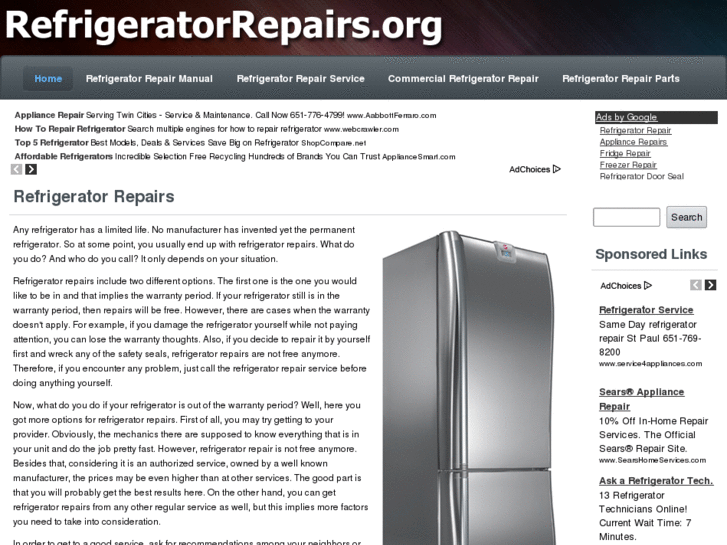 www.refrigeratorrepairs.org