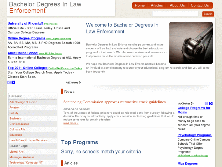 www.bachelordegreesinlawenforcement.com