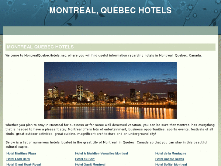 www.montrealquebechotels.net