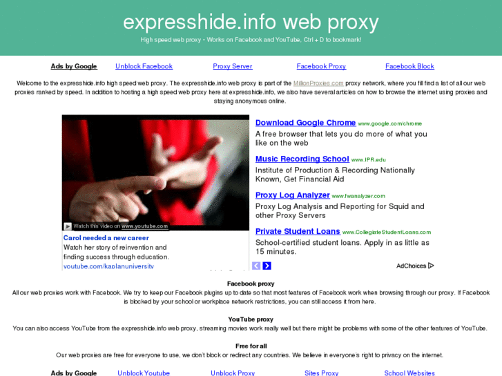 www.expresshide.info