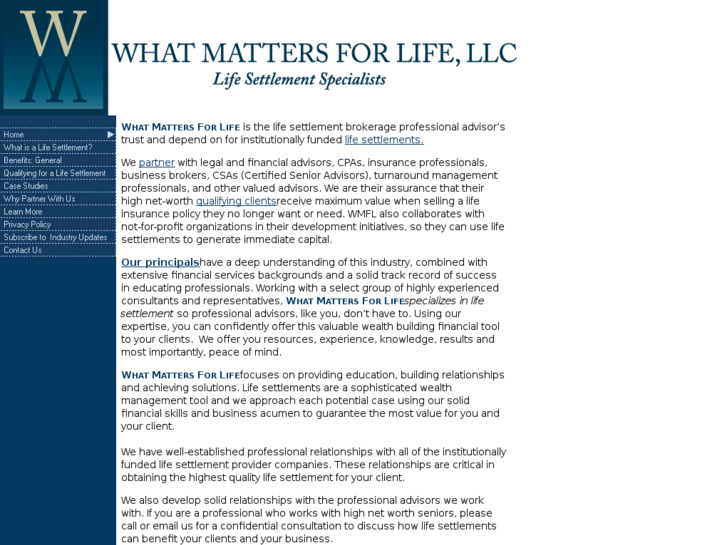 www.whatmattersforlife.com