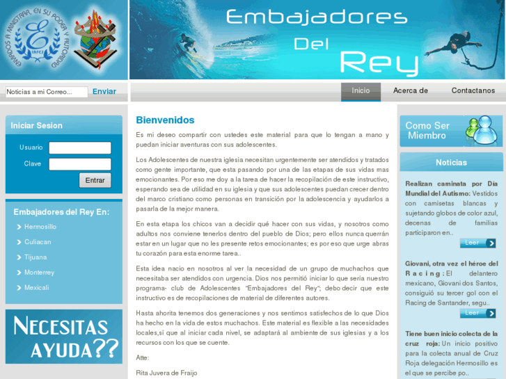 www.embajadoresdelrey.net