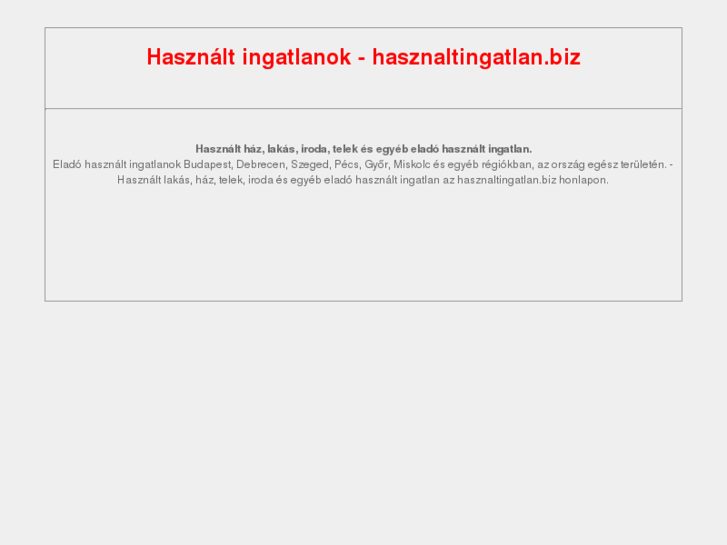 www.hasznaltingatlan.biz