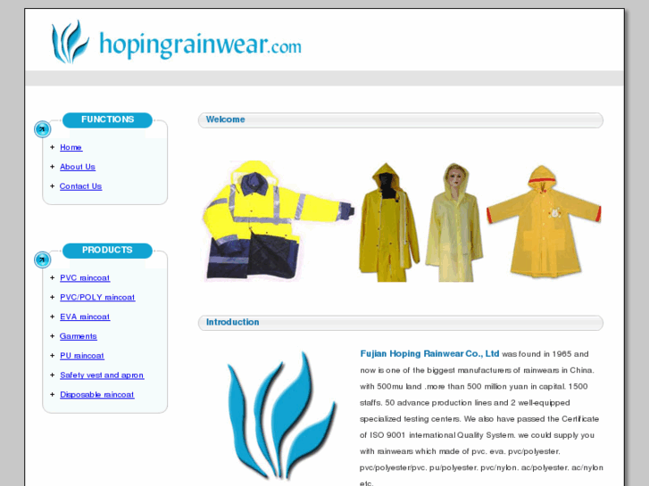 www.hopingrainwear.com