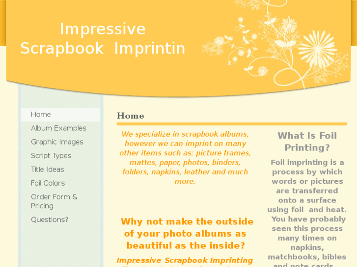 www.impressivescrapbookimprinting.com