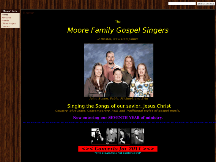 www.moorefamilygospelsingers.com