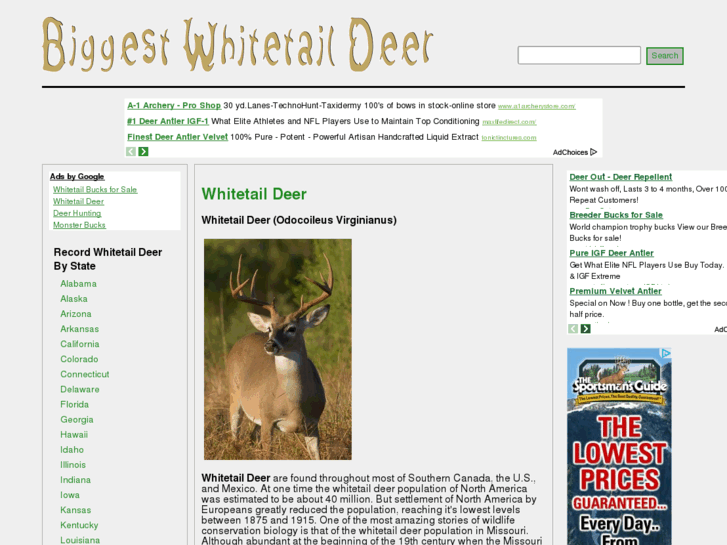 www.biggestwhitetaildeer.com