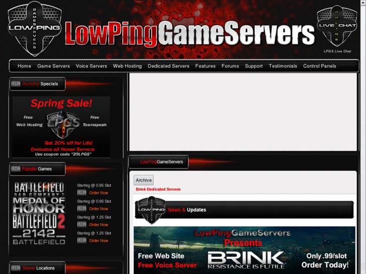 www.lowpinggameservers.com