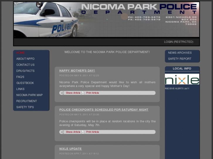 www.nicomaparkpolice.com