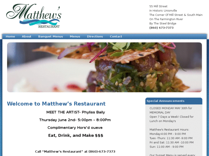 www.matthewrestaurant.com