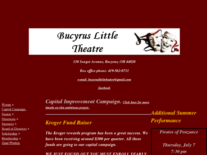 www.bucyruslittletheatre.com