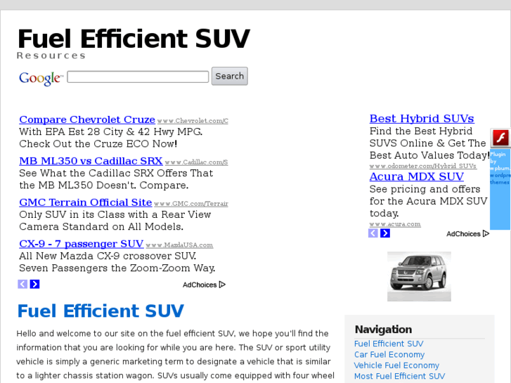 www.fuelefficientsuv.info